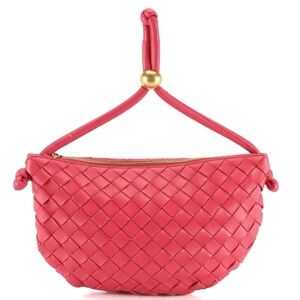 Bottega Veneta Pink Woven Clutch